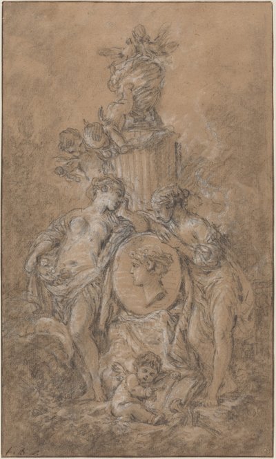Projekt pomnika pogrzebowego autorstwa François Boucher