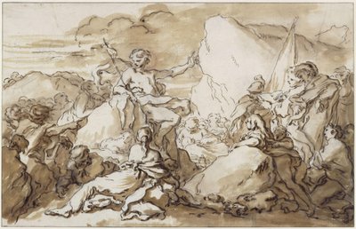 Kazanie Jana Chrzciciela na pustyni autorstwa François Boucher