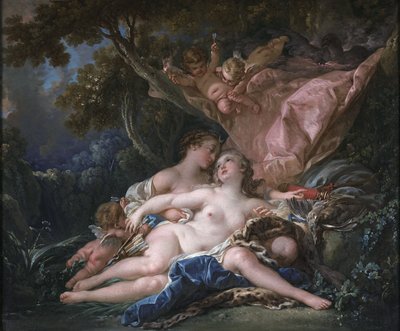 Jowisz w przebraniu Diany i nimfa Kallisto autorstwa François Boucher