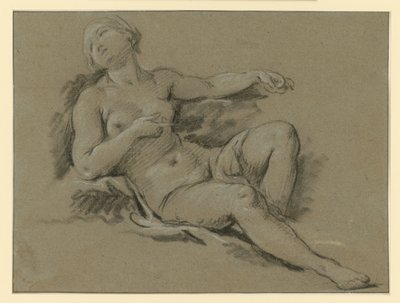 Leżąca postać kobiecego aktu autorstwa François Boucher