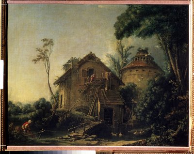 ""Le moulin a vent"" (Wiatrak) Obraz Francois Bouchera (1703-1770) 1752 Moskiewskie Muzeum Puszkina autorstwa François Boucher