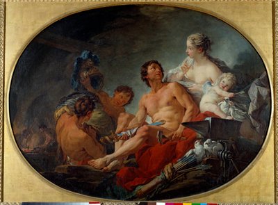 Kuźnie Malarstwa Wulkan autorstwa Francois Bouchera (1703-1770) 1747 Nd. 0,94x1,27m autorstwa François Boucher