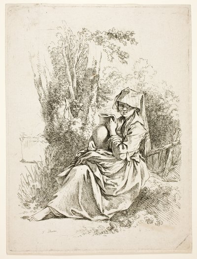 Wieśniaczka z dzbanem autorstwa François Boucher