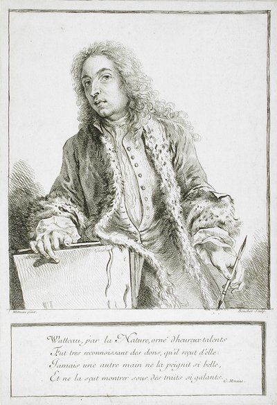 Portret Antoine’a Watteau autorstwa François Boucher