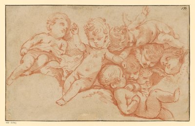 Bawiące się putty (kontrnadruk) autorstwa François Boucher