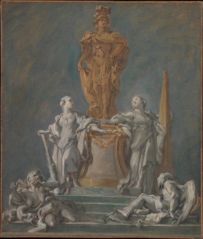 Studium do pomnika postaci książęcej autorstwa François Boucher