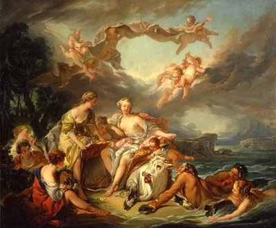 Porwanie Europy, po 1747 (olej na płótnie) autorstwa François Boucher