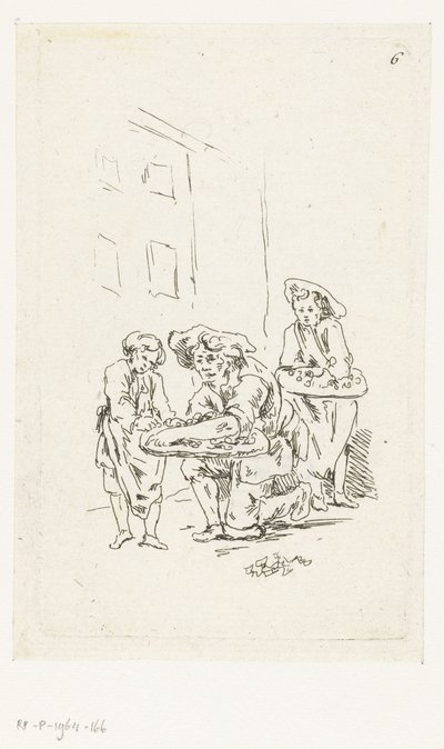 Dwóch sprzedawców ulicznych autorstwa François Boucher