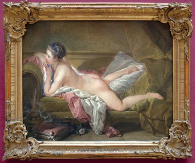 Młoda dziewczyna leżąca (portret Marie Louise O Murphy). Naga na sofie lub blond odaliska. (Marie-Louise O