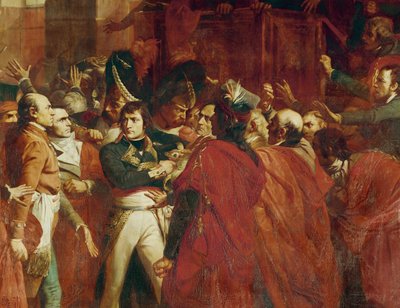 Generał Bonaparte na posiedzeniu Conseil des Cinq-cents w St ... autorstwa Francois Bouchot