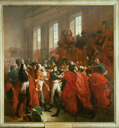 Generał Bonaparte na posiedzeniu Rady Pięciuset w Saint-Cloud ... autorstwa Francois Bouchot