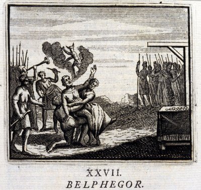 Belfegor. Bajki Jean de La Fontaine (1621-95). Ilustracja Francois Chauveau (1613-1676). Wydanie z 1728 r. autorstwa Francois Chauveau