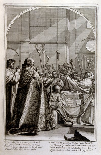 Grawerowanie autorstwa Francois Chauveau 1680 „Życie św. Brunona” założyciela zakonu Chartreux autorstwa Francois Chauveau