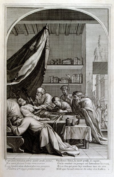 Grawer autorstwa Francois Chauveau 1680 „Życie św. Brunona” założyciela zakonu Chartreux autorstwa Francois Chauveau