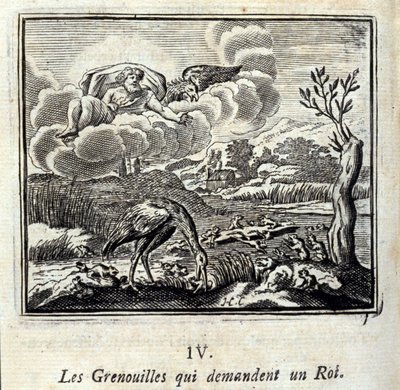 Bajki Jean de La Fontaine (1621-95). Ilustracja François Chauveau (1613-1676). Wydanie z 1728 r. autorstwa Francois Chauveau