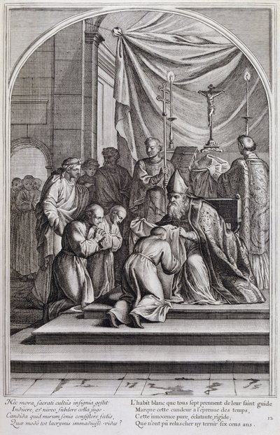 Ilustracja z „Życia św. Brunona, założyciela zakonu Chartreux” Paryż 1660. według obrazów Eustachego Le Sueura i grawerowana przez Fran Sois Chauveau ©UIG/Leemage autorstwa Francois Chauveau