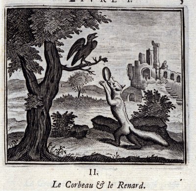 Ilustracja z „Bajek Jeana de la Fontaine” (lito) autorstwa Francois Chauveau