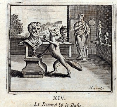 Ilustracja z „Bajek Jeana de la Fontaine” (lito) autorstwa Francois Chauveau