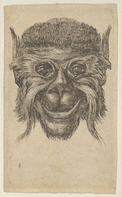 Maska małpy, z Divers Masques, ca. 1635-45. autorstwa Francois Chauveau