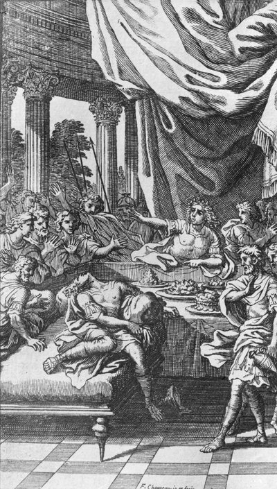 Śmierć Britannicusa, z "Britannicusa" (1669) Jeana Racine