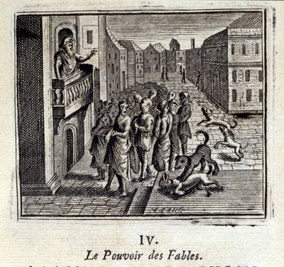 Moc bajek. Bajki Jean de La Fontaine (1621-95). Ilustracja Francois Chauveau (1613-1676). Wydanie z 1728 r. autorstwa Francois Chauveau