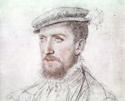 Gaspard de Coligny (1519-1572) (rysunek) autorstwa François Clouet