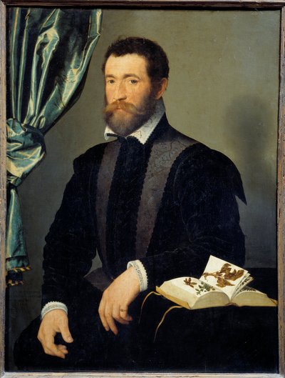 Portret aptekarza Pierre Quthe (1519-apre 1588) Obraz Francois Cloueta (1515-1572) 1562 Nd. 0,91x0,7 m - Portret aptekarza Pierre