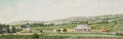 Dworzec kolejowy na przedmieściach Paryża, 1846 r. autorstwa Francois Debret