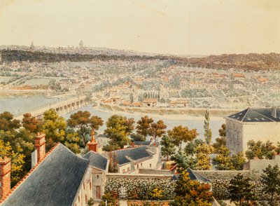 Widok na Paryż ze wzgórz Saint Cloud, 1791 autorstwa Francois Debret
