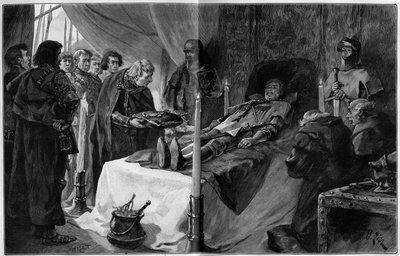 Wojna stuletnia: śmierć Connetable Bernard du Guesclin (1320-1380) autorstwa Francois Edouard Zier