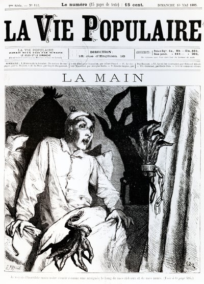 Ręka, przednia okładka „La Vie Populaire”, 1885 autorstwa Francois Edouard Zier
