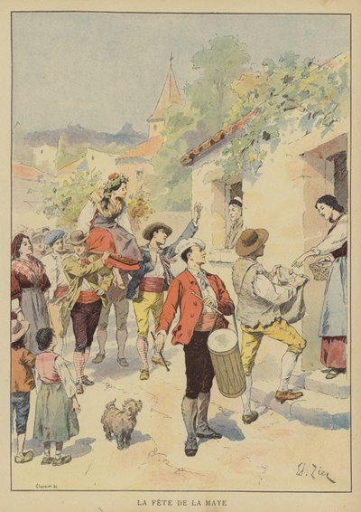 Fete de la Maye autorstwa Francois Edouard after Zier