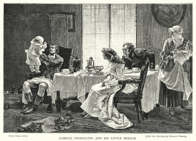 Camille Desmoulins i jego Mały Horacy autorstwa Francois Flameng