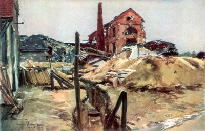 Budynki fabryczne, Soissons, 19.05.1915, 1926. autorstwa Francois Flameng