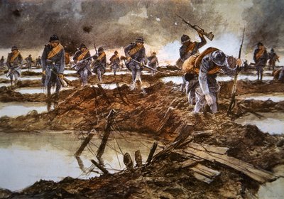 Piąta rano 31.7.1917 (kolor lito) autorstwa Francois Flameng
