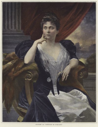 Portret Madame la Cometesse de Kersaint autorstwa Francois Flameng