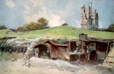 Stacja ratunkowa na Mont St Eloi, Artois, Francja, 6 czerwca 1915 1926 autorstwa Francois Flameng