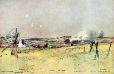 Kościół Ablain i Souchez, Artois, Francja, 19 czerwca 1915, 1926. autorstwa Francois Flameng