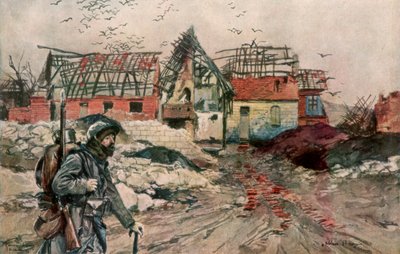 Ruiny Ablain-Saint-Nazaire, Artois, Francja, 18 grudnia 1915, 1926. autorstwa Francois Flameng