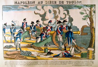 Napoleon podczas oblężenia Tulonu, 1793, c1835 autorstwa Francois Georgin