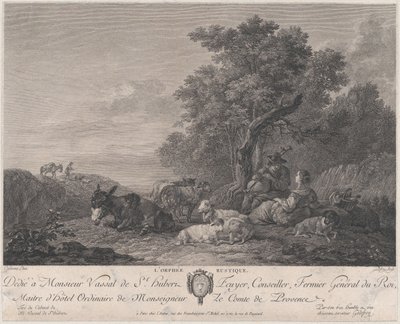 Rustykalny Orfeusz, koniec XVIII, początek XIX wieku. autorstwa Francois Godefroy