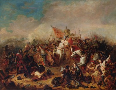 د هستینګز جګړه په 1066 پولی کې autorstwa Francois Hippolyte Debon