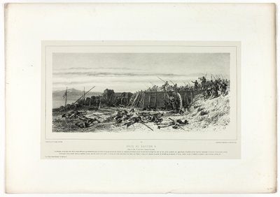 Zdobycie Bastionu nr 9, z Pamiątki z Włoch: Wyprawa do Rzymu autorstwa Francois Hippolyte Lalaisse