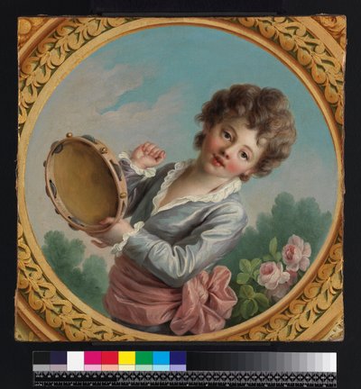 Dziecko z tamburynem, 1772 autorstwa Francois Hubert Drouais