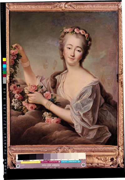 Portret hrabiny du Barry (1743-93) jako Flora autorstwa Francois Hubert Drouais