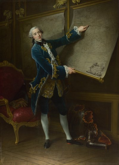 Hrabia de Vaudreuil, 1758 autorstwa Francois Hubert Drouais