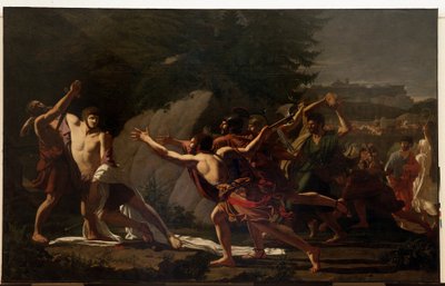 Śmierć Caiusa Grakchusa (jednego z Grakków) (II w. p.n.e.) autorstwa Francois Jean Baptiste Topino Lebrun