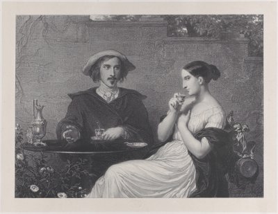 Kawiarnia, 1840. autorstwa Francois Joseph Aime de Lemud