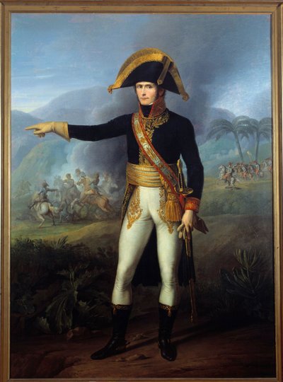 Portret u stóp generała Charlesa Leclerca (1772-1802) Obraz Francois Joseph Kinson (1771-1839) Malmaison z XIX wieku, musee du chateau autorstwa Francois Josephe Kinson