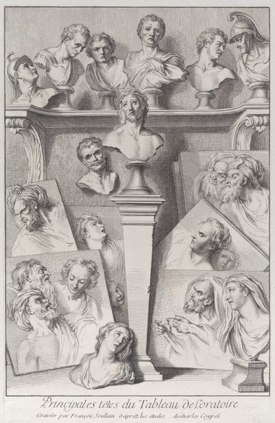 Głowy po Ecce Homo, 1720-78. autorstwa Francois Joullain